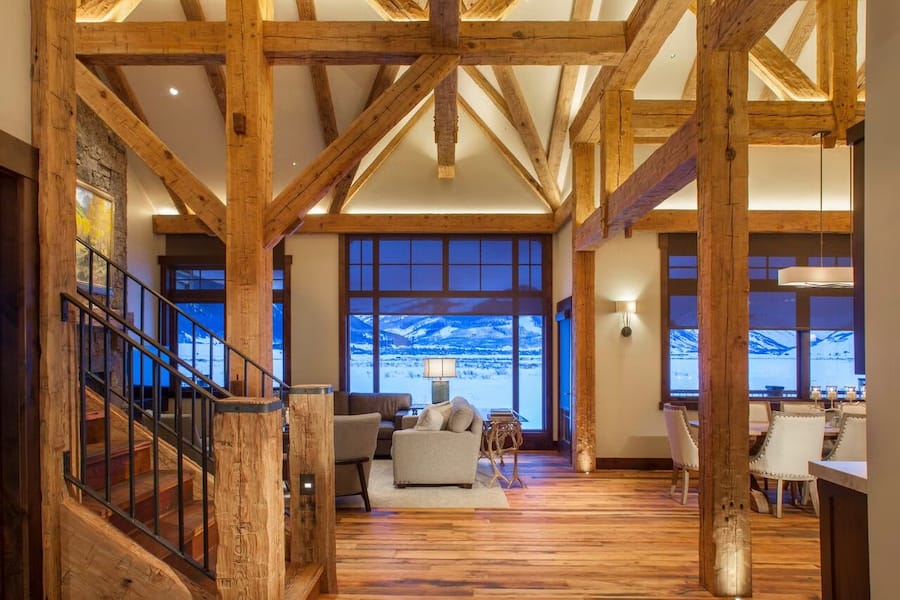 A home in Crested Butte is beautifully illuminated with lighting control.